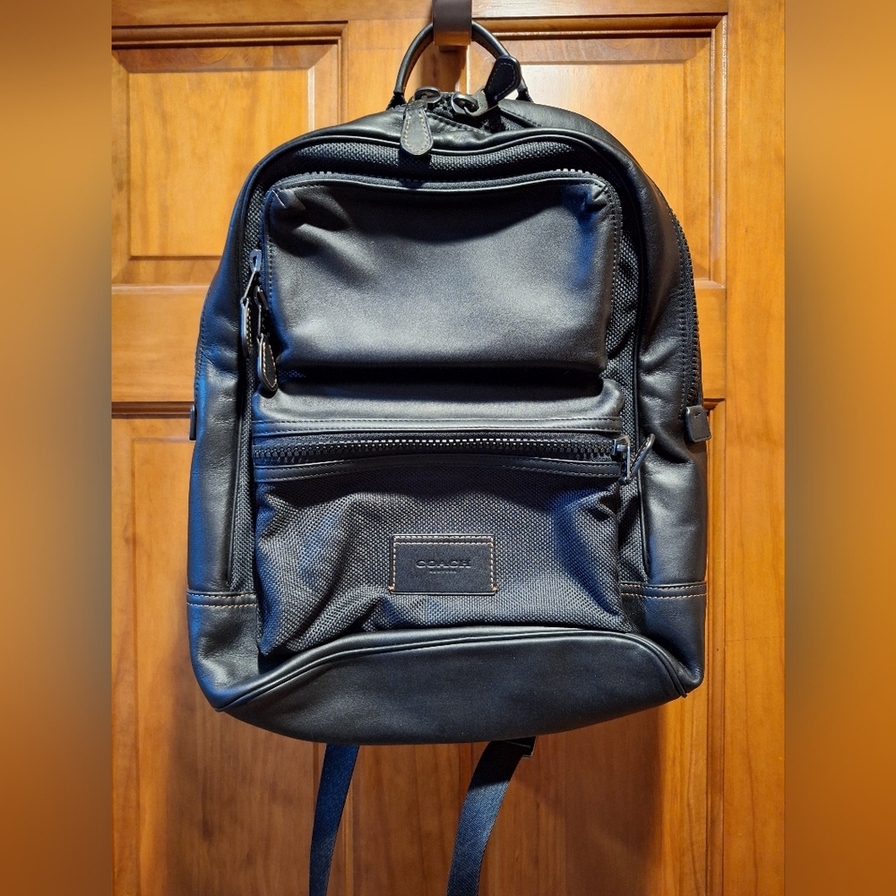 Coach Black Leather Men's Bag